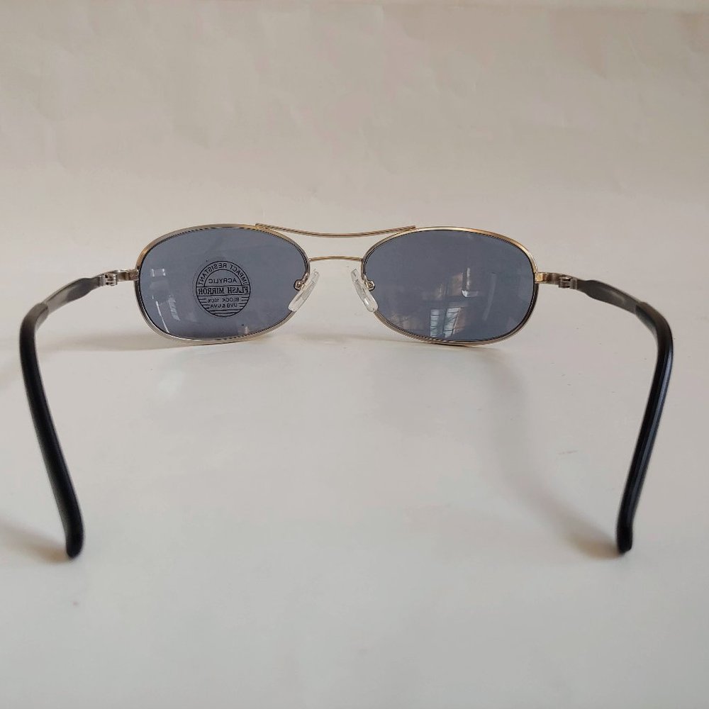 NWT Ture Vintage 90's Rectangle Metal Sport Sunglasses (S.Siver) - Picture 3 of 4
